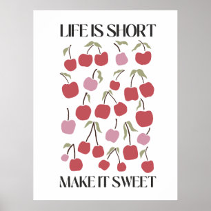 Affiche La vie est courte, rendez-la douce Citation Boho F
