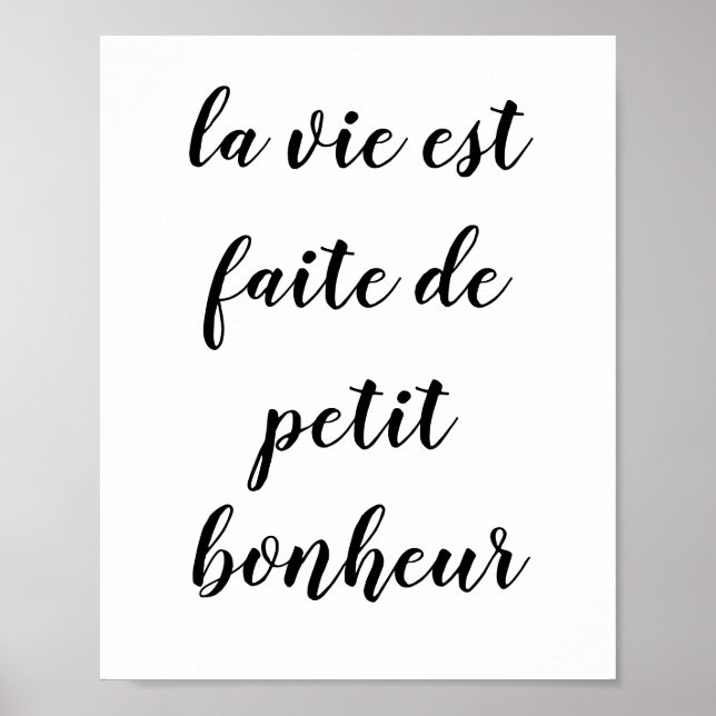 Affiche La vie est faite de petit bonheur (Devant)