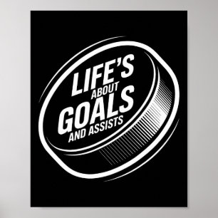 Affiche La vie est faite d'objectifs et joueur de palet de