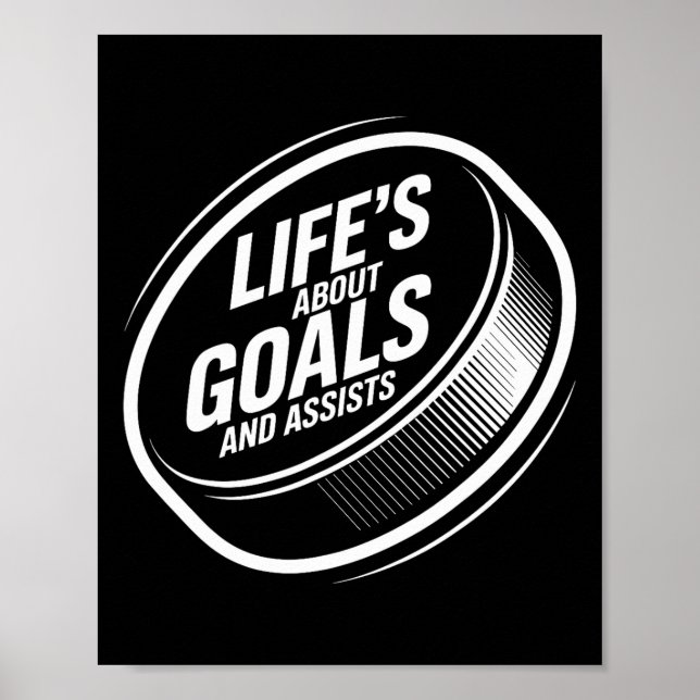 Affiche La vie est faite d'objectifs et joueur de palet de (Devant)