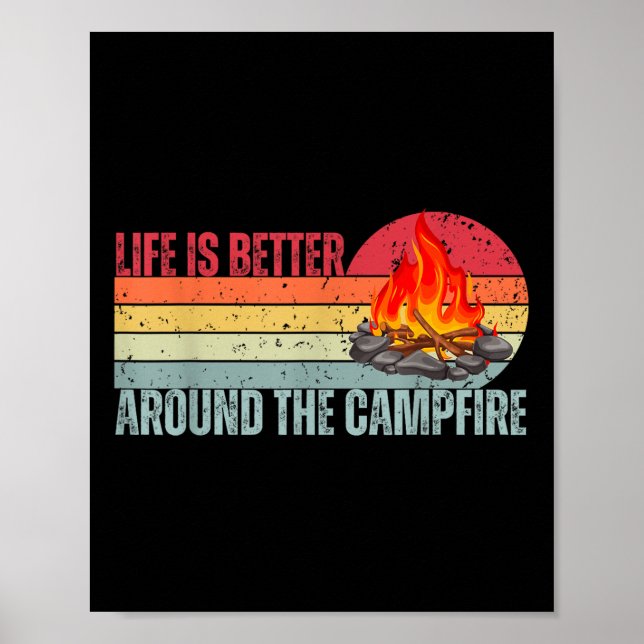 Affiche La Vie Est Meilleure Au Camper Camper C Funny Camp (Devant)