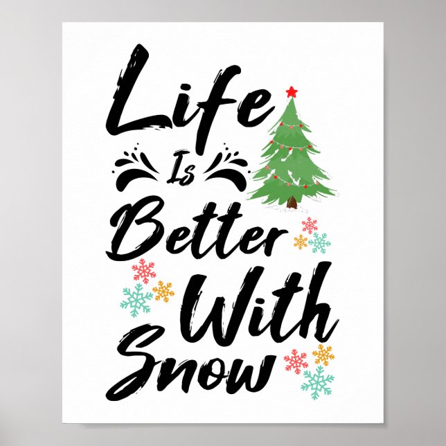 Affiche La Vie Est Meilleure Avec La Neige (Devant)