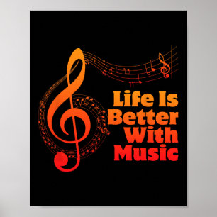 Affiche La vie est meilleure avec la théorie musicale Prof