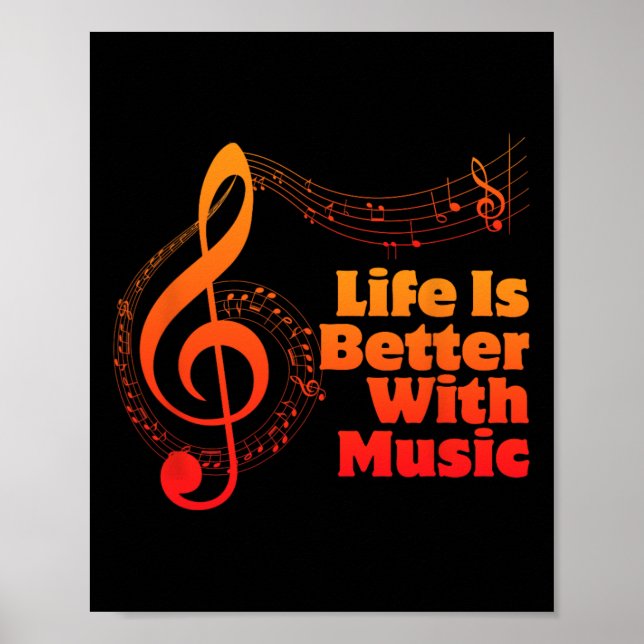 Affiche La vie est meilleure avec la théorie musicale Prof (Devant)