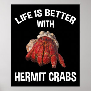Affiche La Vie Est Meilleure Avec Les Crabes Hermites