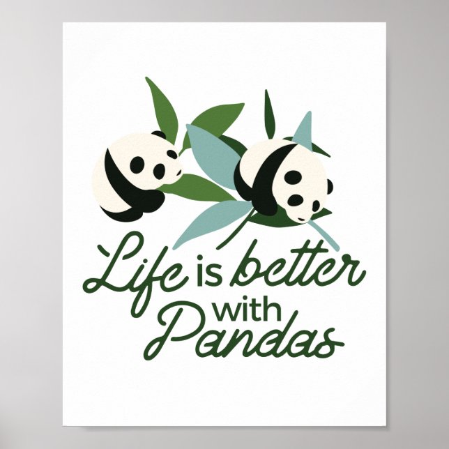 Affiche La vie est meilleure avec Panda (Devant)