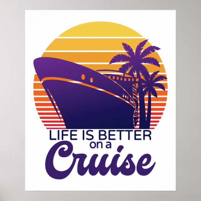 Affiche La Vie Est Meilleure En Croisière En Famille Vacan (Devant)
