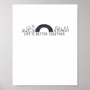 Affiche La vie est meilleure ensemble City Rainbow Artisti