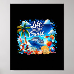 Affiche La vie est meilleure lors d'une croisière Hawaï Pl
