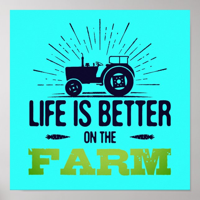 Affiche La vie est meilleure sur l'affiche de la ferme (Devant)