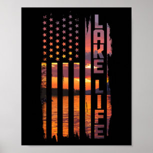 Affiche La vie est meilleure sur le ponton du lac Pontoon