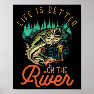 Affiche La vie est meilleure sur les citations de pêche en