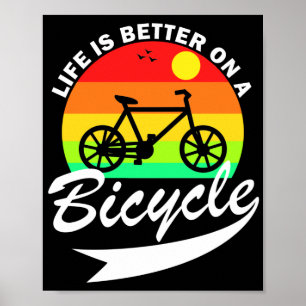 Affiche La Vie Est Mieux À Vélo