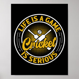 Affiche La vie est un jeu le cricket est sérieux - Joueur