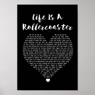 Affiche La Vie Est Un Rollercoaster Black Heart Chanson Ly