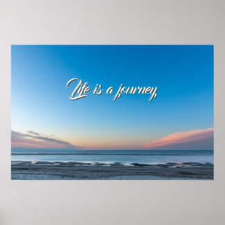 Affiche La vie est un voyage la vie l'attitude la motivati