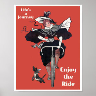 Affiche La vie est un voyage, Profitez du tour Vintage
