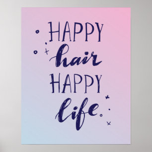 Affiche La vie heureuse de cheveux heureux