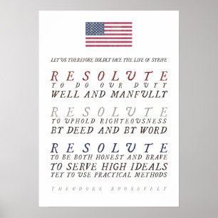Affiche La vie laborieuse de Theodore Roosevelt
