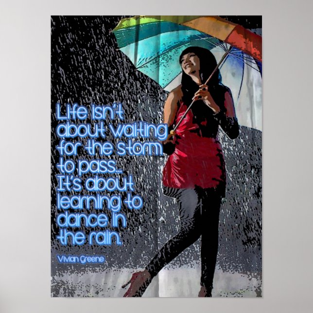 Affiche la vie n'est pas d'attendre que l'orage passe (Devant)