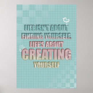 Affiche La vie n'est pas de se trouver Citer