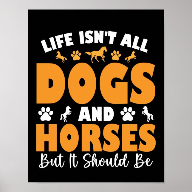 Affiche La vie n'est pas que des chiens et des chevaux, ma (Devant)