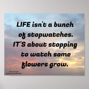 Affiche "La vie n'est pas un tas de montres d'escalier"