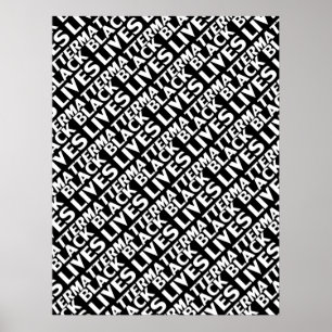 Affiche La vie noire, le motif noir blanc