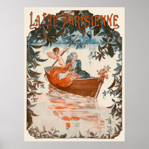 Affiche La Vie Parisienne - Barque sur l'eau