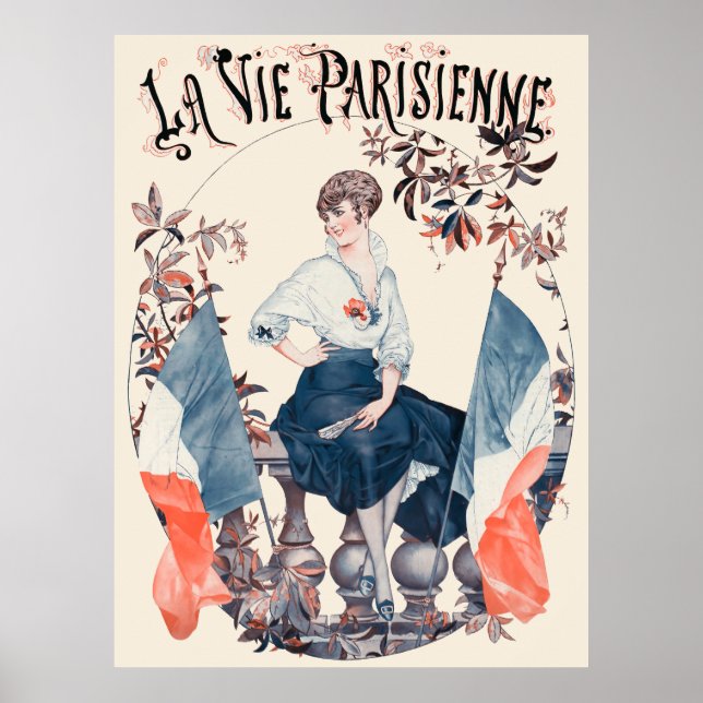 Affiche La Vie Parisienne - Drapeaux (Devant)