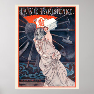 Affiche La Vie Parisienne - Le casque d'un poilu de 1417