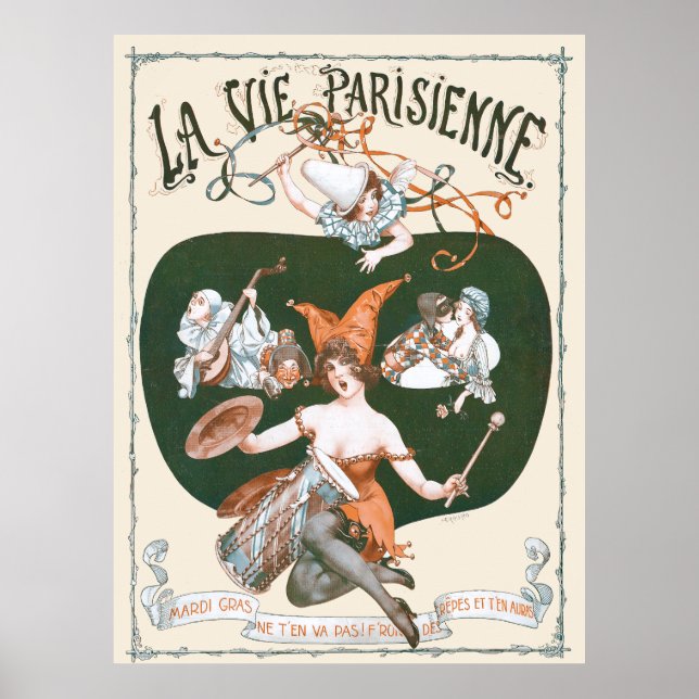Affiche La Vie Parisienne - Mardi Gras ne t'en va pas !, 1 (Devant)