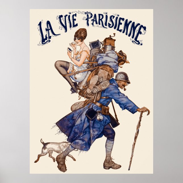 Affiche La Vie Parisienne - Un débrouillard ou...le sac à (Devant)