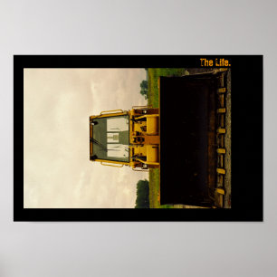 Affiche La Vie. Portrait de tracteur.