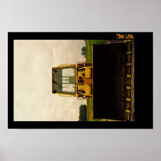 Affiche La Vie. Portrait de tracteur.