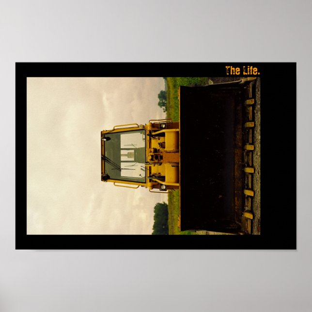 Affiche La Vie. Portrait de tracteur. (Devant)