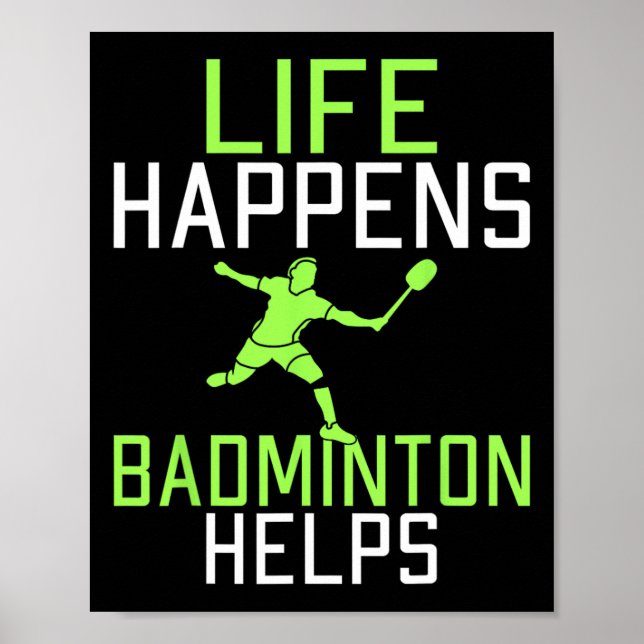 Affiche La Vie Se Passe Dminton Aide Drôle Drôle Dminton (Devant)