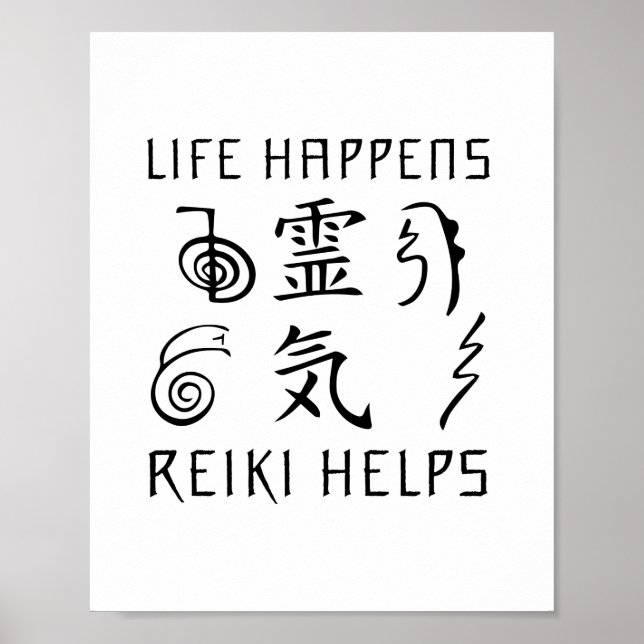 Affiche La vie se passe Reiki aide | Reiki Master Gift (Devant)
