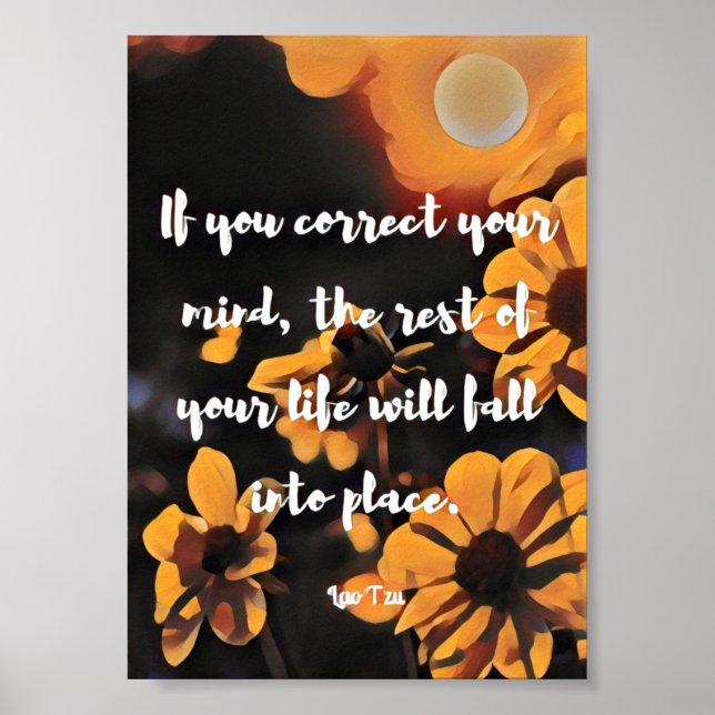 Affiche La Vie Tombera Sur La Place Citation (Devant)