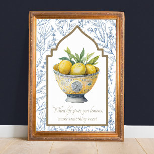 Affiche La vie vous donne citrons Inspiration Kitchen Art