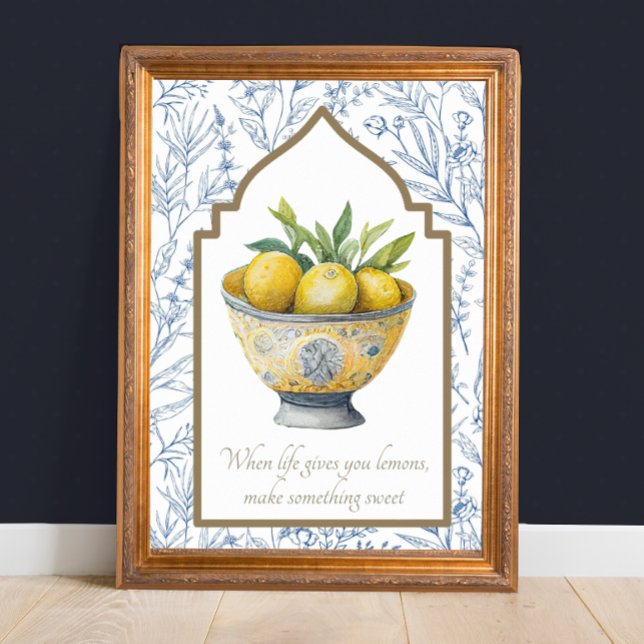 Affiche La vie vous donne citrons Inspiration Kitchen Art (Créateur téléchargé)