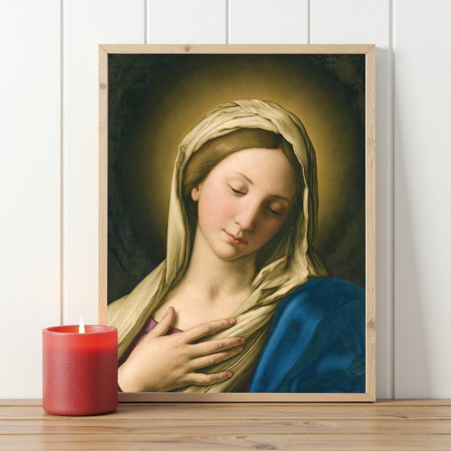 Affiche La Vierge à la prière par Sassoferrato, Religieux (Créateur téléchargé)