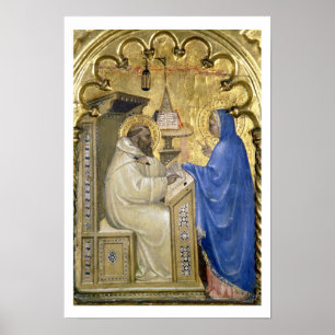 Affiche La Vierge apparaissant à St Bernard, détail d'a
