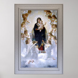 Affiche La Vierge aux anges par William Adolphe Bouguere