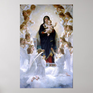 Affiche La Vierge aux anges par William Bouguereau
