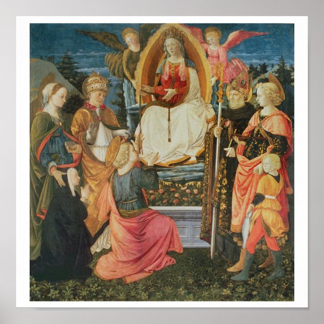 Affiche La Vierge de la Fille Sacrée, 1456 (tempéra on (Devant)