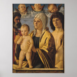 Affiche La Vierge et l'Enfant avec St. Peter & St.