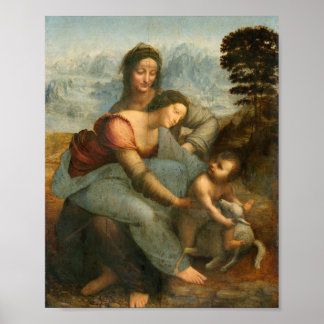 Affiche La Vierge et l'Enfant de Léonard de Vinci