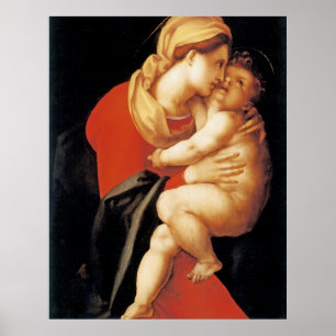 Affiche La Vierge et l'Enfant par Jacopo Da Pontormo