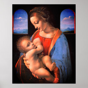Affiche La Vierge Marie allaite Le Christ Enfant-324